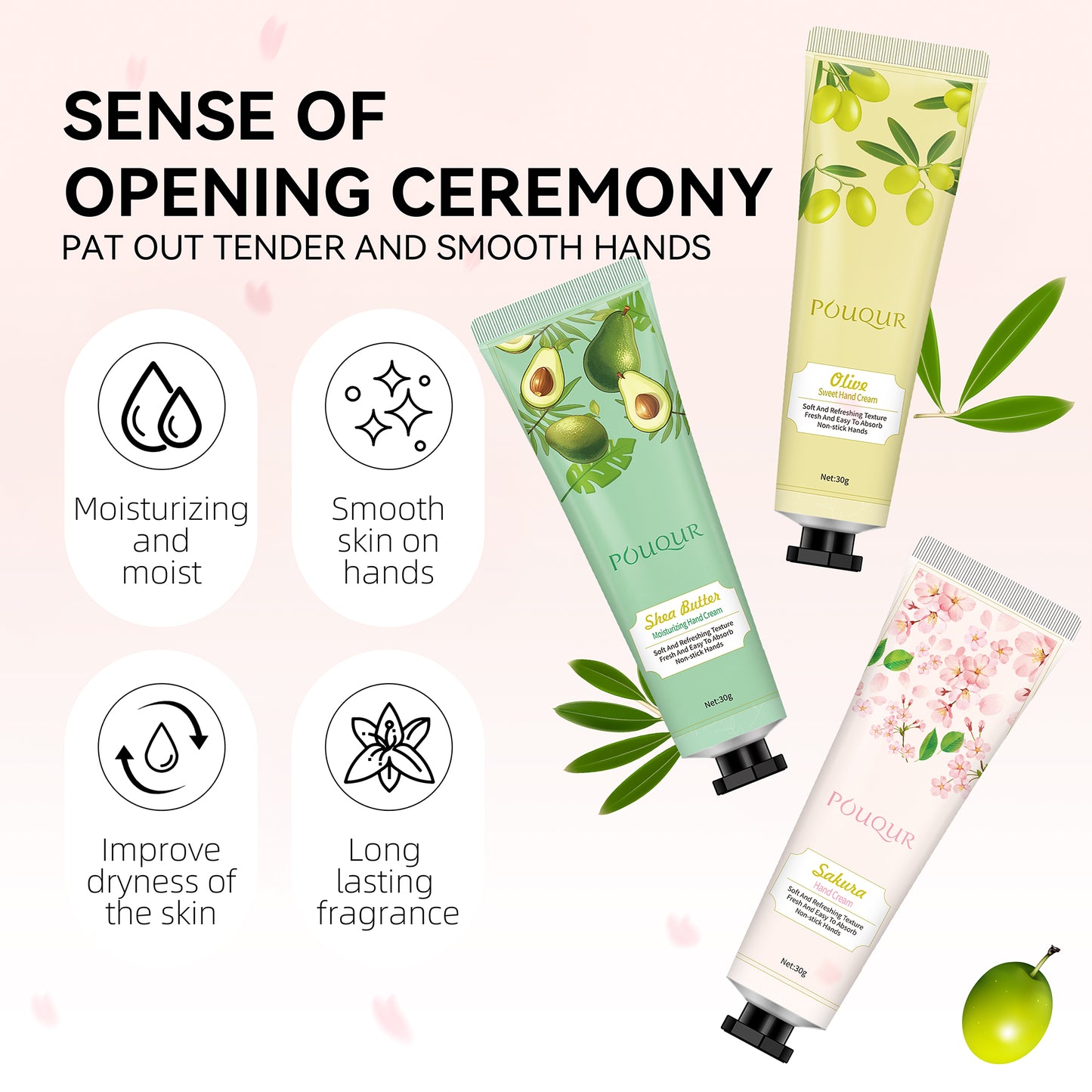 7 pcs Randomly Hand Cream Soft & Refreshing Texture 30 ml