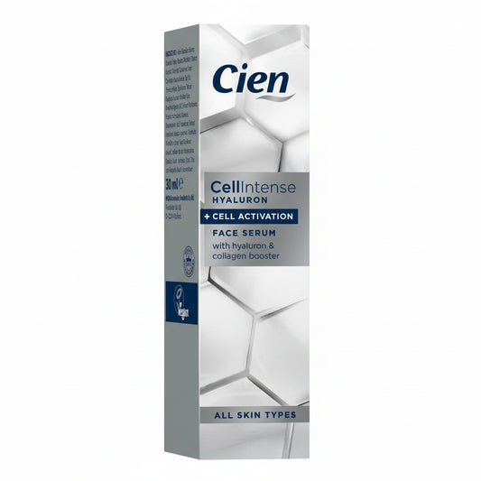 Cien Cell Intense Firming Face Serum 30ml with Hyaluronic Acid and Collagen Cell Activation Prevents Aging for All Skin Types.