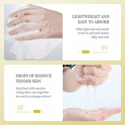 SEOMOU Hyaluronic Acid Moisturizing Korean Face Sheet Mask