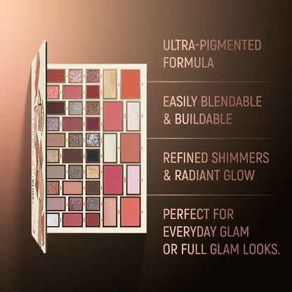 Character Pro Vista 40 Color Eyeshadow Palette ( Eyeshadow, Blush , Bronzer , Highlighter )