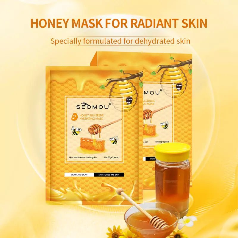 SEOMOU Honey Fullerene Hydrating Korean Face Sheet Mask