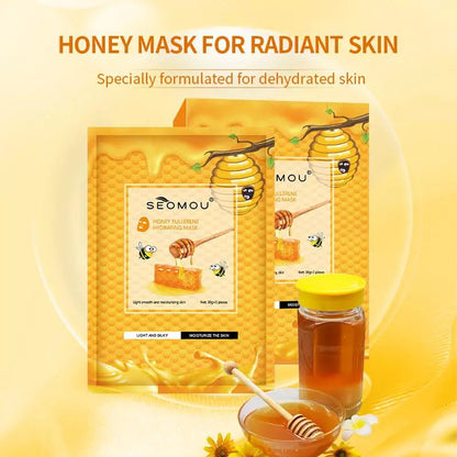 SEOMOU Honey Fullerene Hydrating Korean Face Sheet Mask