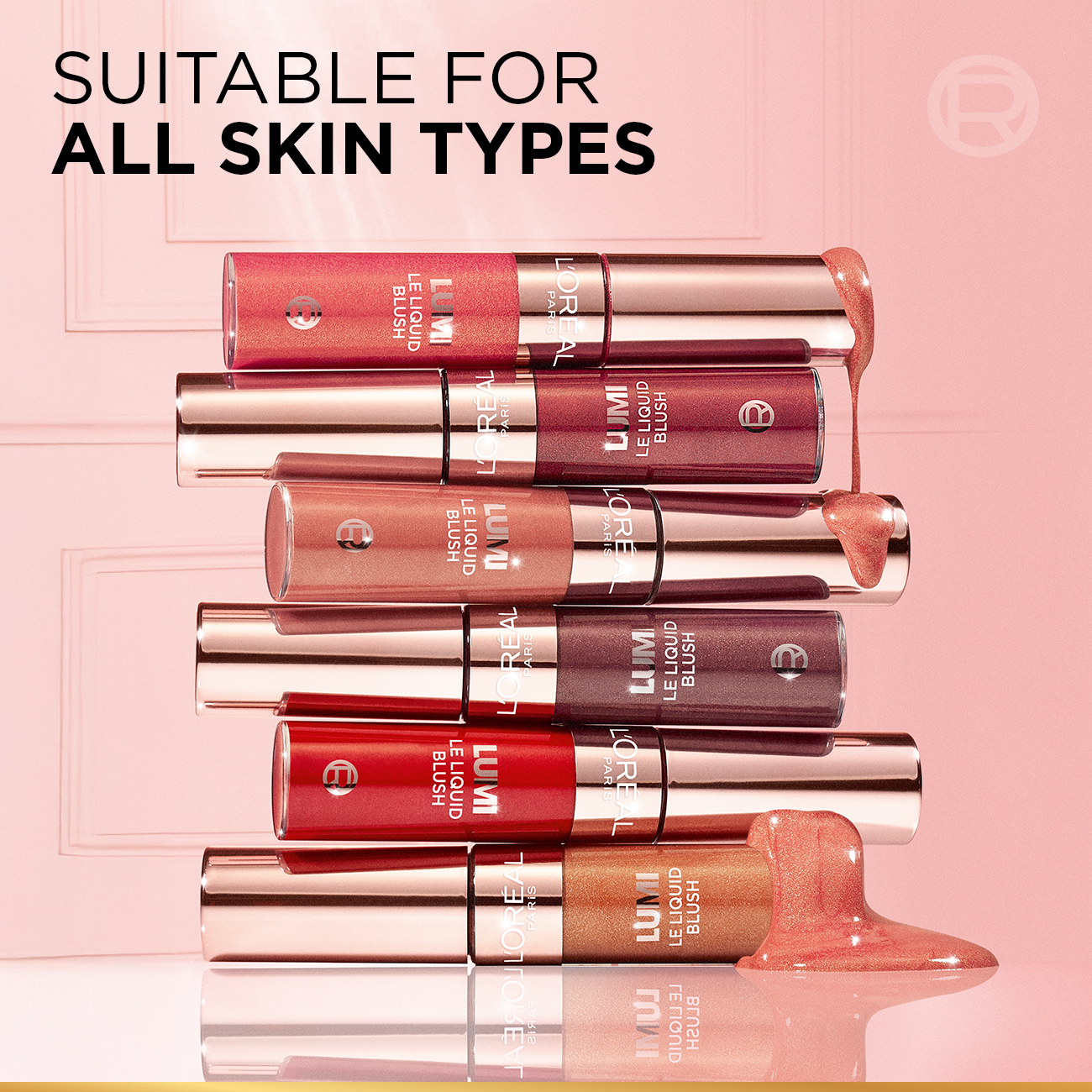 L'Oreal Paris Lumi Le Liquid Blush with a Glowy Radiant Natural Blush Finish, Weightless and Buildable 640 Glowy Rogue Paris