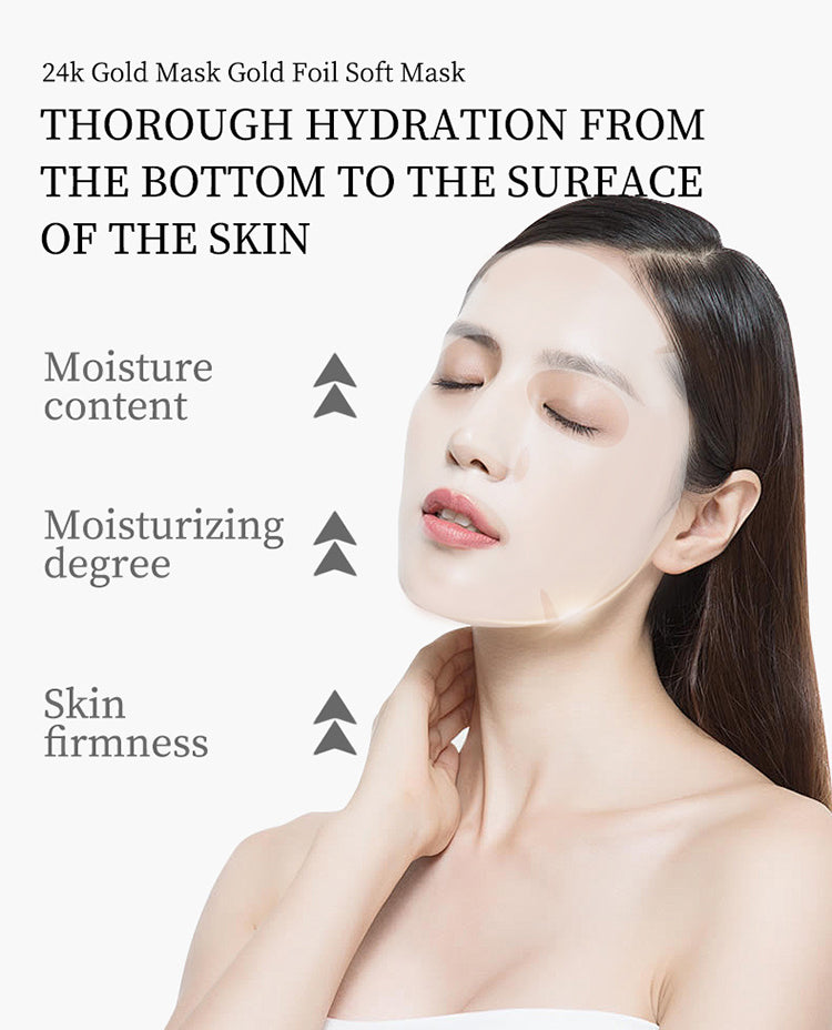 POUQUR Supreme 24K Gold Skin Korean Face Sheet Mask