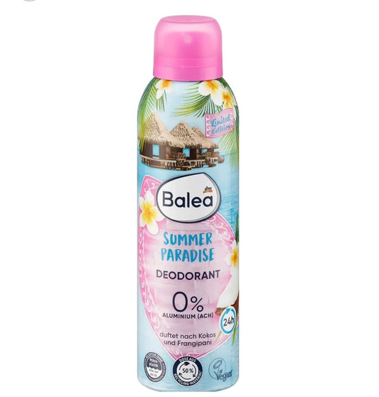 Balea Deodorant Spray Deodorant Summer Paradise, 200 ml , 24 Hours 0 Aluminum