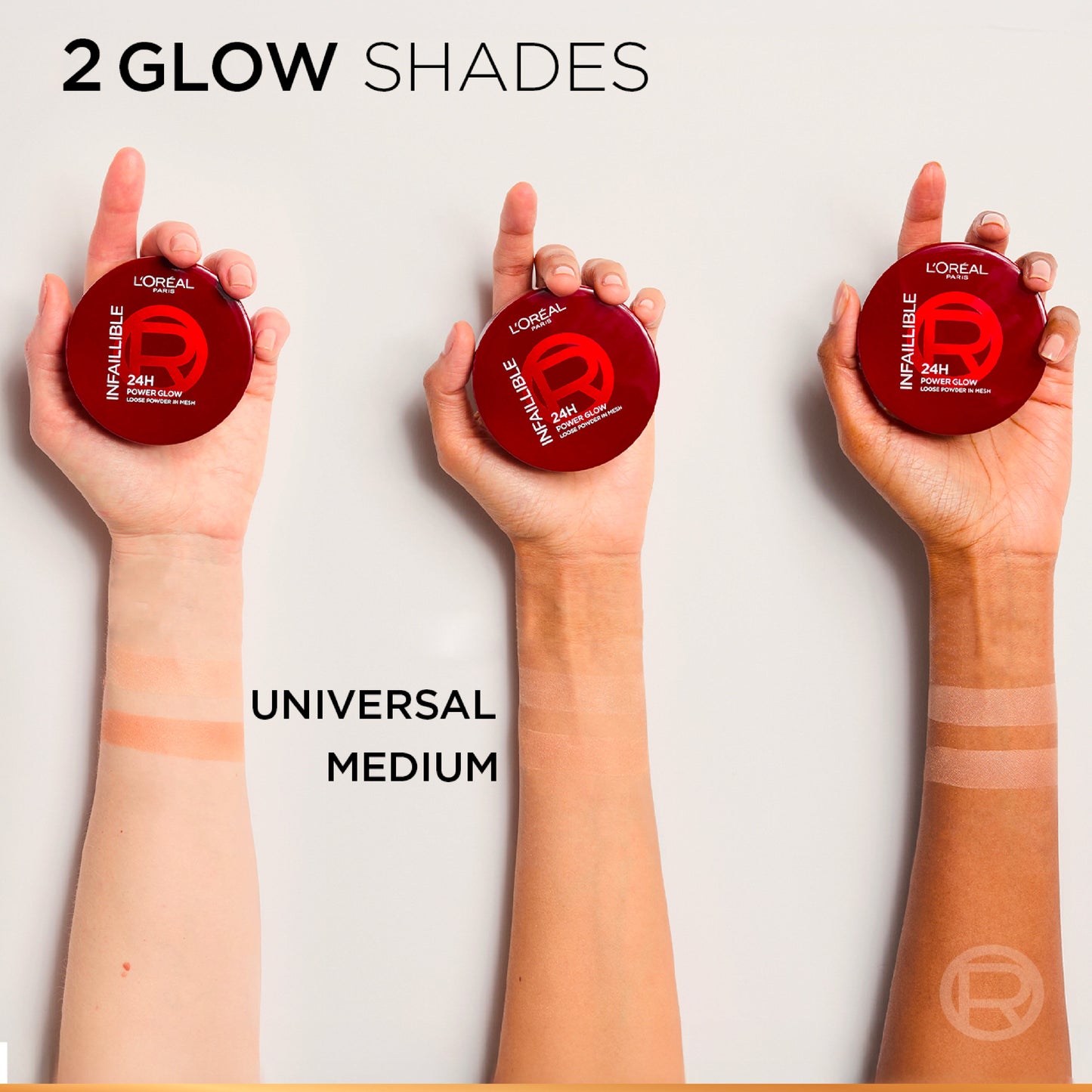 L’Oréal Paris Infaillible 24H Power Glow Loose Powder in Mesh, Pore Blurring, Radiant Glow, and Hydrating Formula ( Universal)