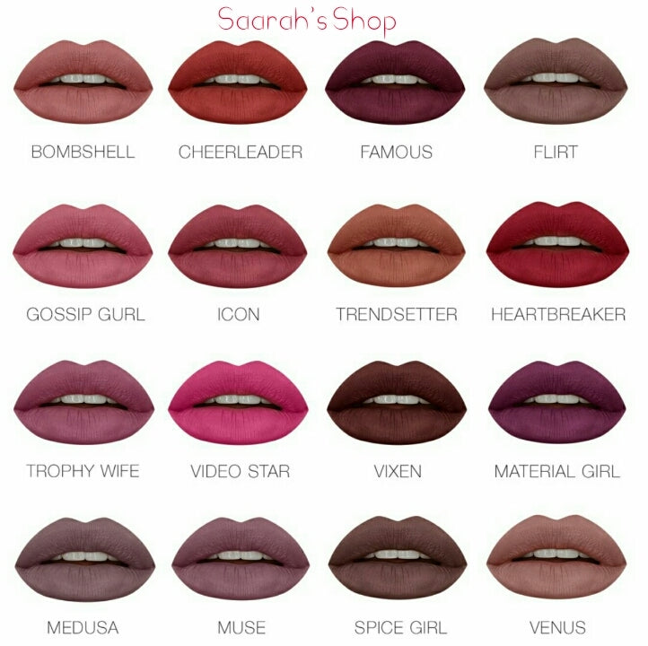 Huda Beauty Liquid Matte Lipstick Gossip Gurl Free Saint Germain Lip Liner C34