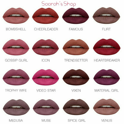 Huda Beauty Liquid Matte Lipstick Gossip Gurl Free Saint Germain Lip Liner C34