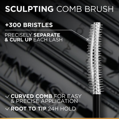 L’Oréal Paris Telescopic Extensionist Mascara for 24H Long-Lasting Curl, Volume, and Exceptional Lengthening Eyelashes with Eyelash-Extension Effect