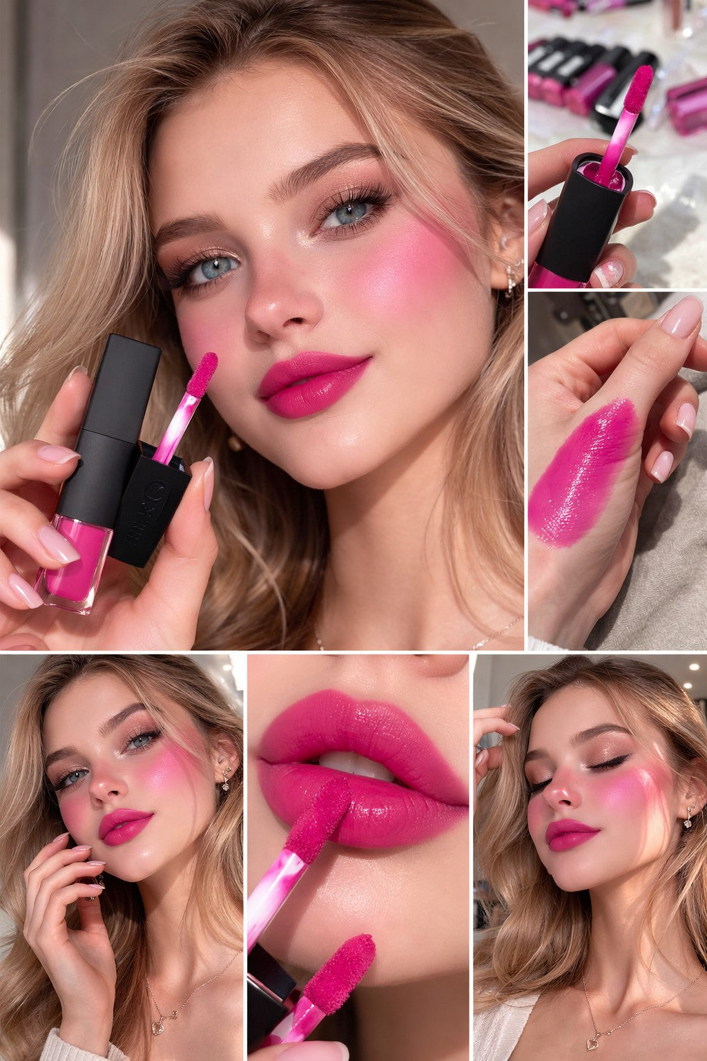 Shaka Innovative Beauty Cheek & Lipstick 103 Geranium Pink ( Outlet) ( Lipstick & Creamy Blush )