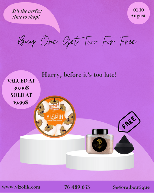 Buy Coty AirSpun Translucent Loose Powder Get Free Femme Fatale Loose Powder & Powder Puff