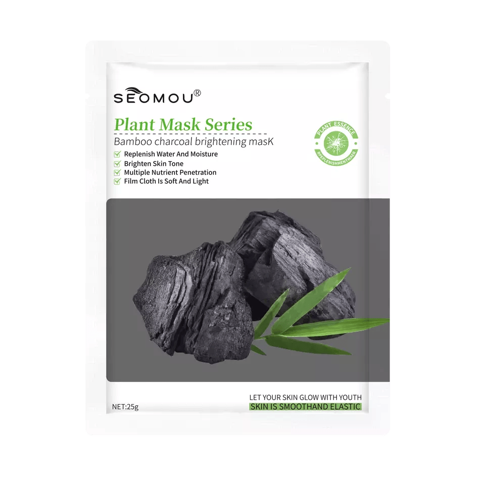 SEOMOU Bamboo Charcoal Brightening Korean Face Sheet Mask