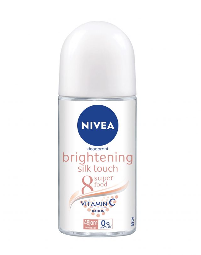 Nivea Dry Confort Anti Transpirant Extra Brightening Roll On , Vitamin C , 50 ml  , 48 Hours Protection , 0% Alcohol