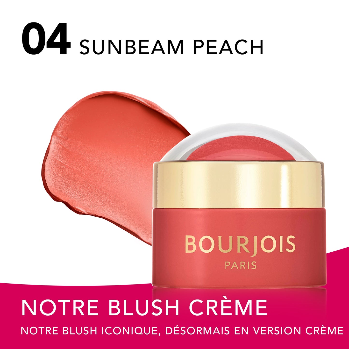 Bourjois Little Round Pot Cream Blush Sunbeam Peach