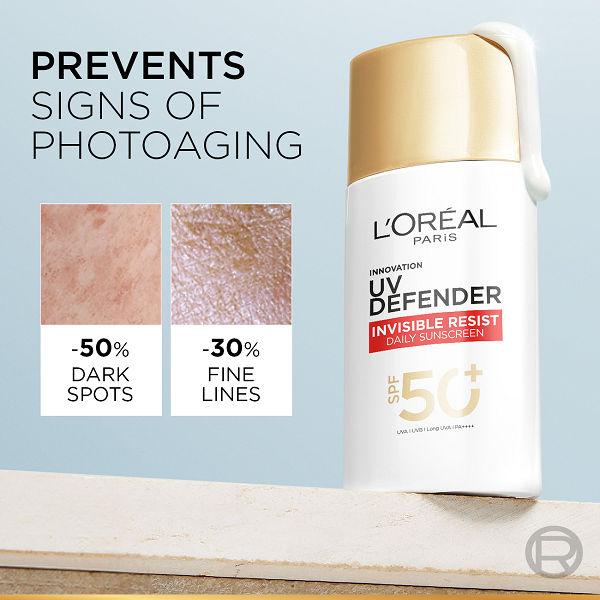 L'Oreal - UV Defender Invisible Resist Daily Sunscreen SPF50+
