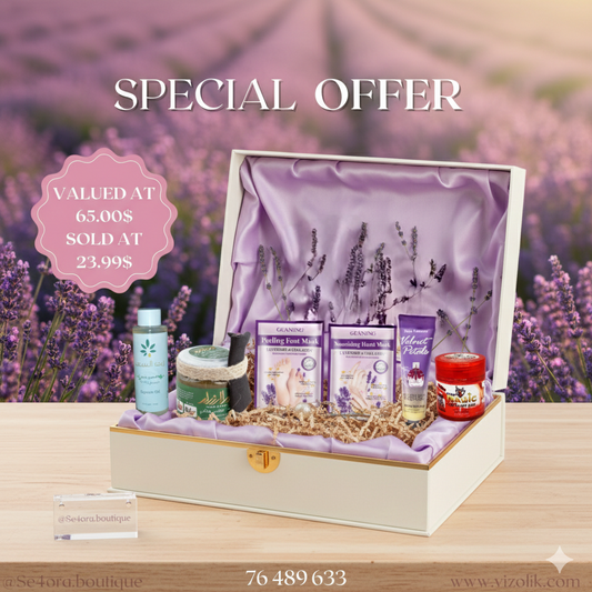 Saad Oil Hair Removal 100ml زيت السعد Natural 100% + Moroccan  & Loofa + Foot & Hand Mask +  Magic Foot & Hand Cream