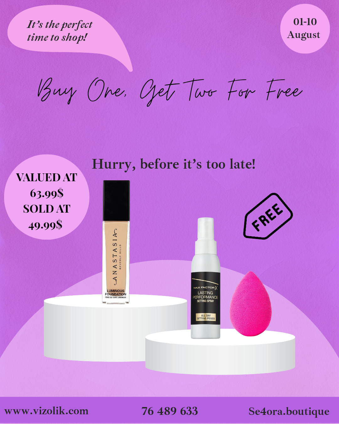 Buy Anastasia Beverly Hills Luminous Foundation 150 W Get Free Max Factor Setting Spray + Free Blender