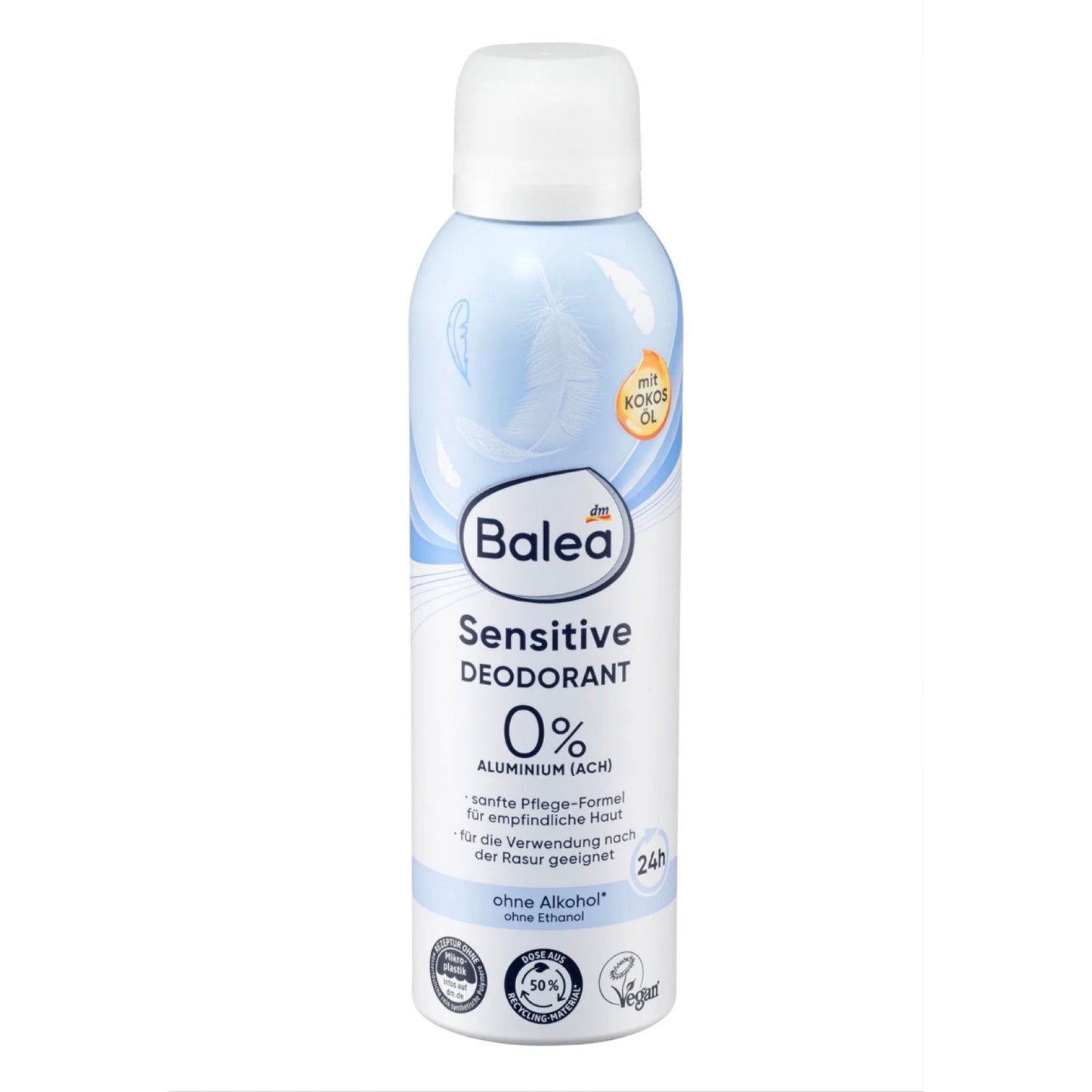 Balea Sensitive Antitranspirant Deodorant Spray, 200 ml , 24 Hours , Aluminum + Alcohol Free