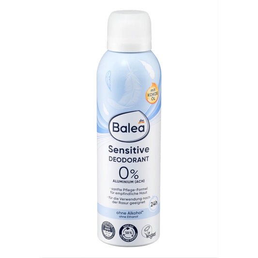 Balea Sensitive Antitranspirant Deodorant Spray, 200 ml , 24 Hours , Aluminum + Alcohol Free