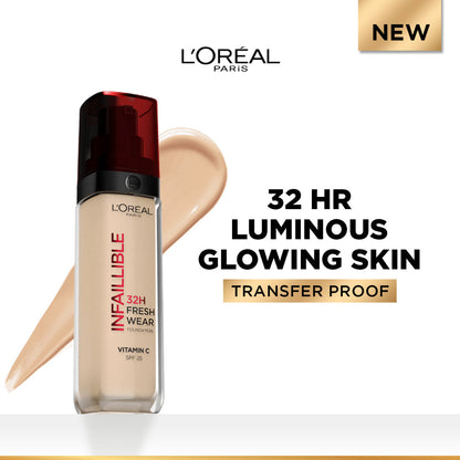 L'Oreal Paris Infallible 32h Fresh Wear Foundation SPF25 145 Cool Rose