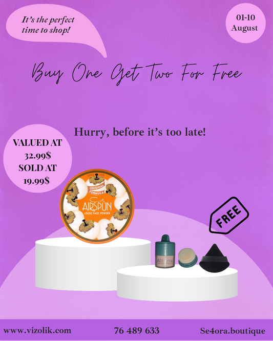 Buy Coty AirSpun Translucent Loose Powder Get Free Alterra Pink Loose Powder & Powder Puff
