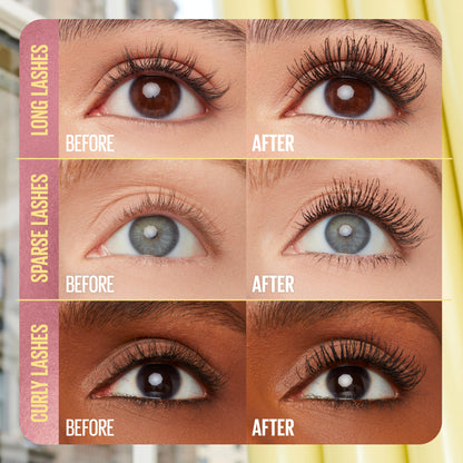 Maybelline The Colossal Bubble Washable Mascara, Buildable Mascara Volume and Length Formula for Bold, Separated Lashes