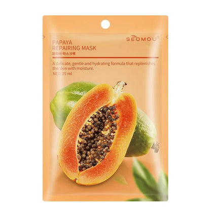 SEOMOU Papaya Repairing Korean Face Sheet Mask