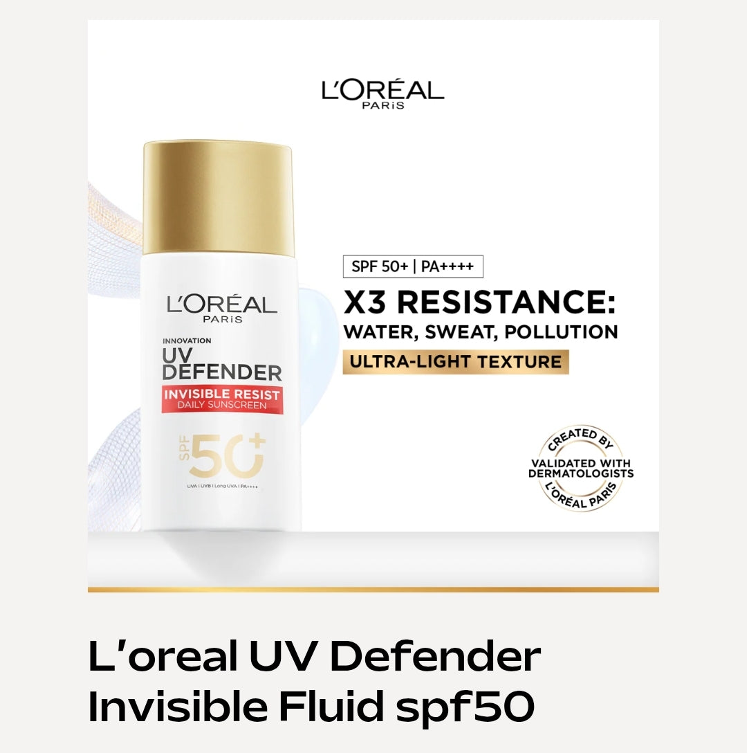 L'Oreal - UV Defender Invisible Resist Daily Sunscreen SPF50+