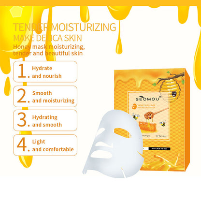 SEOMOU Honey Fullerene Hydrating Korean Face Sheet Mask
