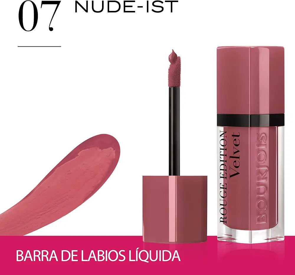 Bourjois, Rouge Edition Velvet. Liquid lipstick. 07 Nude-ist. Volume: 7.7 ml