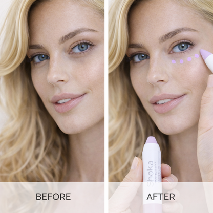 Shaka Innovative Beauty Concealer 02 Violet ( Outlet  Swatched ) للبشرة الباهتة أو المطفية بيعطي إشراقة حول الشفاف و العيون