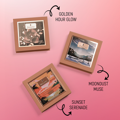 Character 4 Color Blush & Highlighter Palette Golden Hour Glow - CGP101