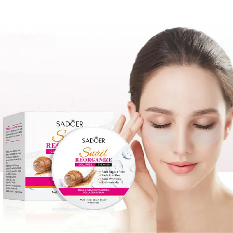 Snail Eye Mask 60 pcs ( ترطيب تحت العين ،  و تخفيف الخطوط )