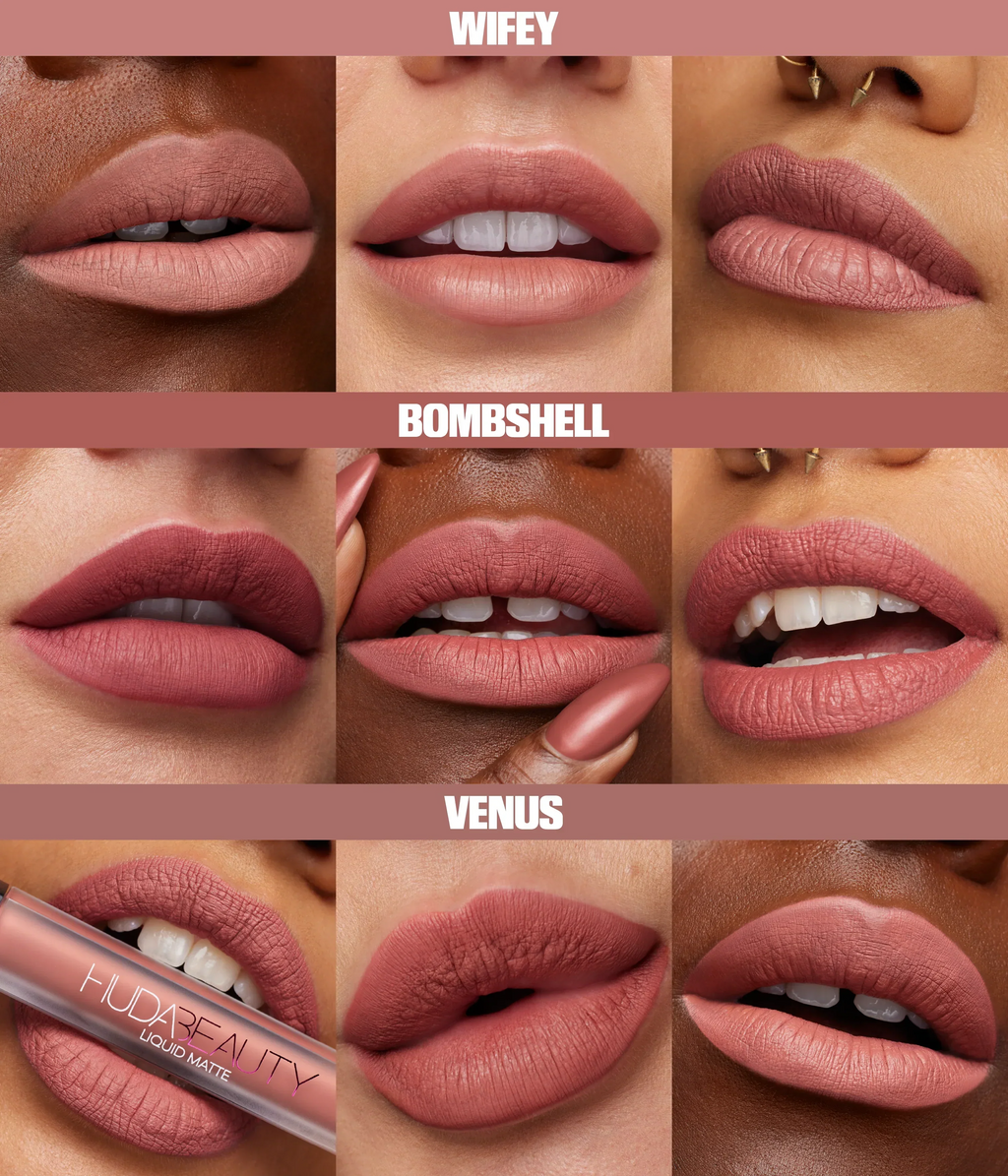 Huda Beauty Liquid Matte Lipstick Bombshell Free Saint Germain Lip Liner C36