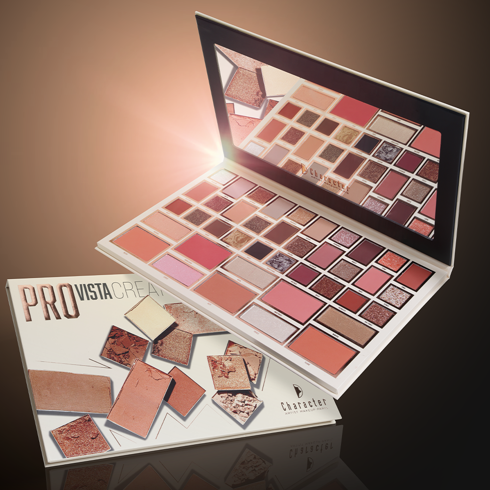 Character Pro Vista 40 Color Eyeshadow Palette ( Eyeshadow, Blush , Bronzer , Highlighter )