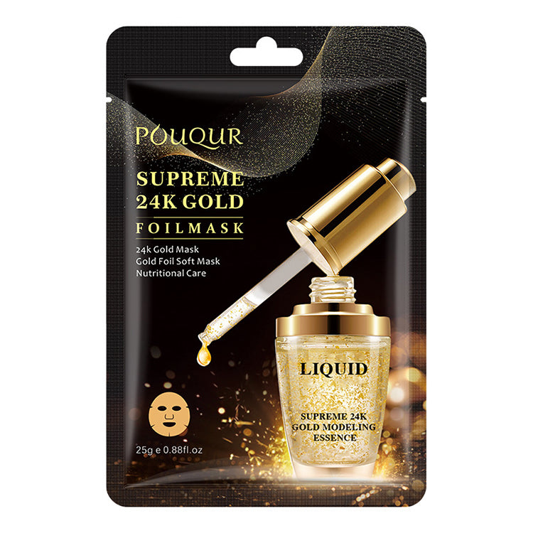 POUQUR Supreme 24K Gold Skin Korean Face Sheet Mask