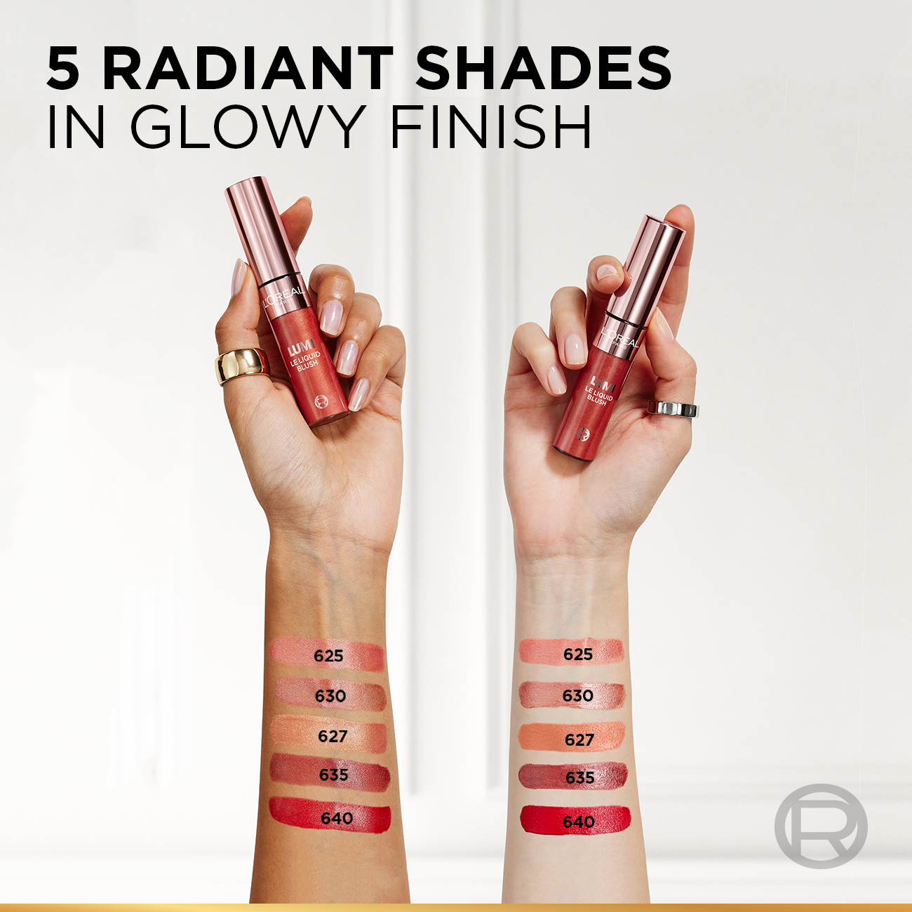 L'Oreal Paris Lumi Le Liquid Blush with a Glowy Radiant Natural Blush Finish, Weightless and Buildable 640 Glowy Rogue Paris