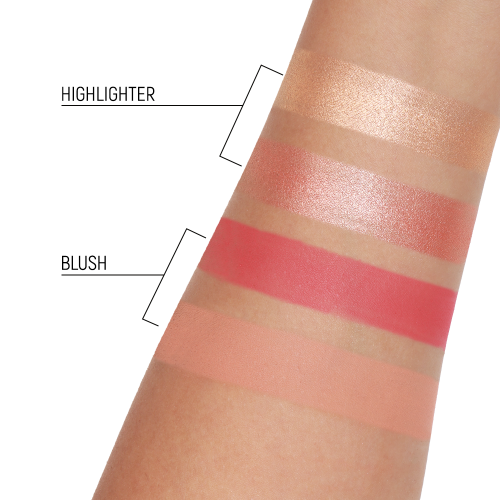 Character 4 Color Blush & Highlighter Palette Sunset Gerenade - CGP301