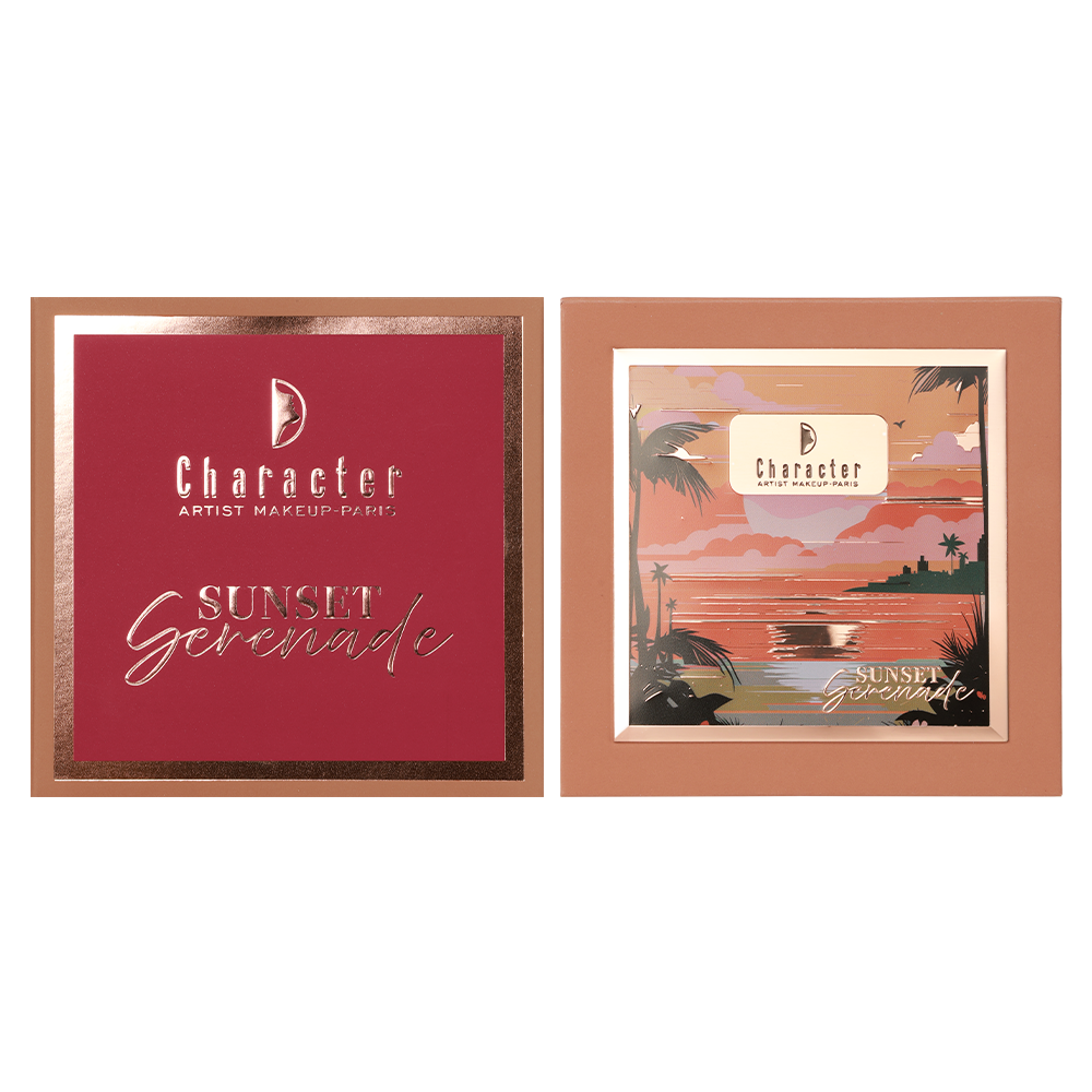 Character 4 Color Blush & Highlighter Palette Sunset Gerenade - CGP301