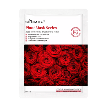 SEOMOU Rose Whitening Brightening Korean Face Sheet Mask