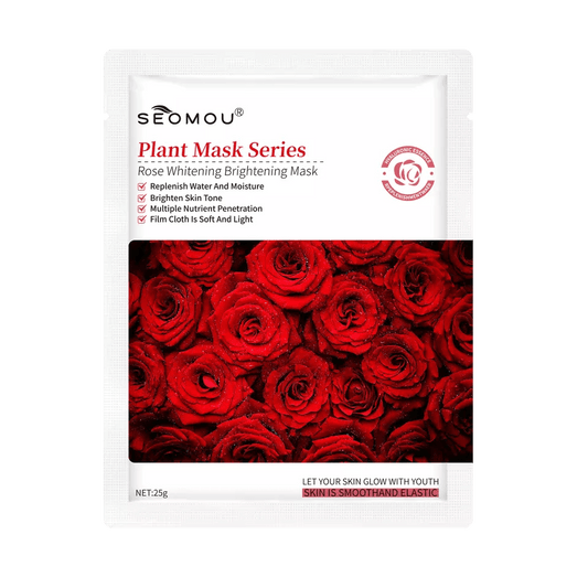 SEOMOU Rose Whitening Brightening Korean Face Sheet Mask