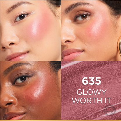 L'Oreal Paris Lumi Le Liquid Blush with a Glowy Radiant Natural Blush Finish, Weightless and Buildable 635 Glowy Worth It