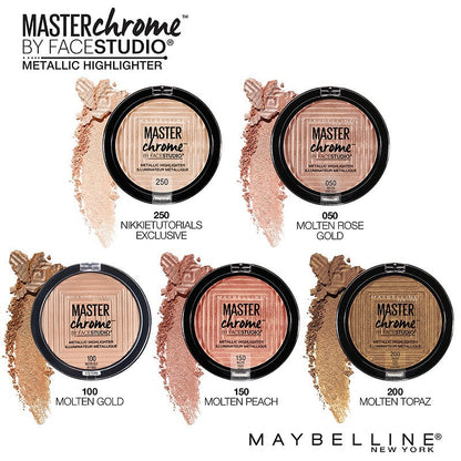 Maybelline Chrome Extreme Intense Metallic Highlighter - 350 Molten Rose Gold