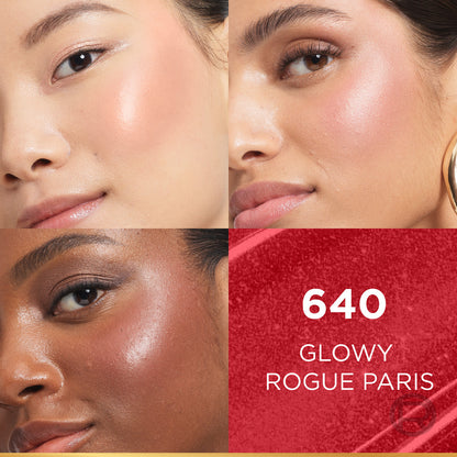 L'Oreal Paris Lumi Le Liquid Blush with a Glowy Radiant Natural Blush Finish, Weightless and Buildable 640 Glowy Rogue Paris