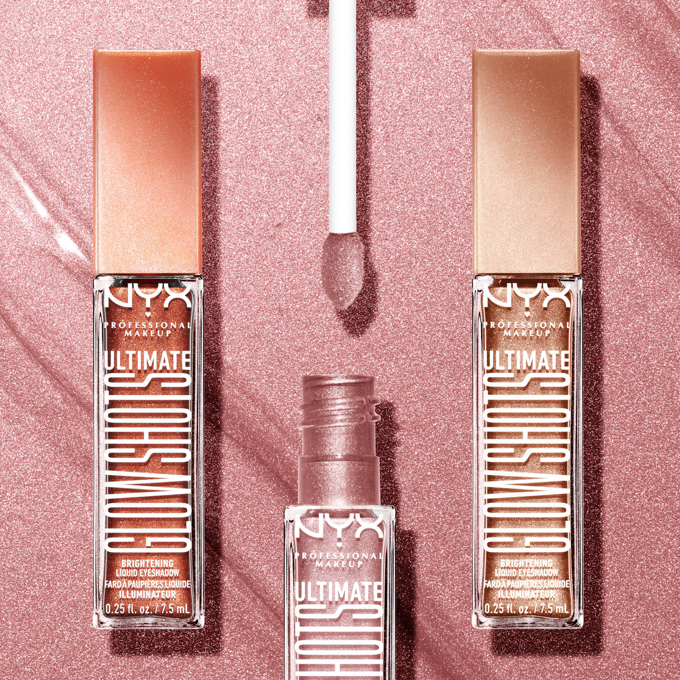 NYX Professional Makeup Ultimate Glow Shots, Brightening Liquid Eyeshadow 04 Grapefruit Glow