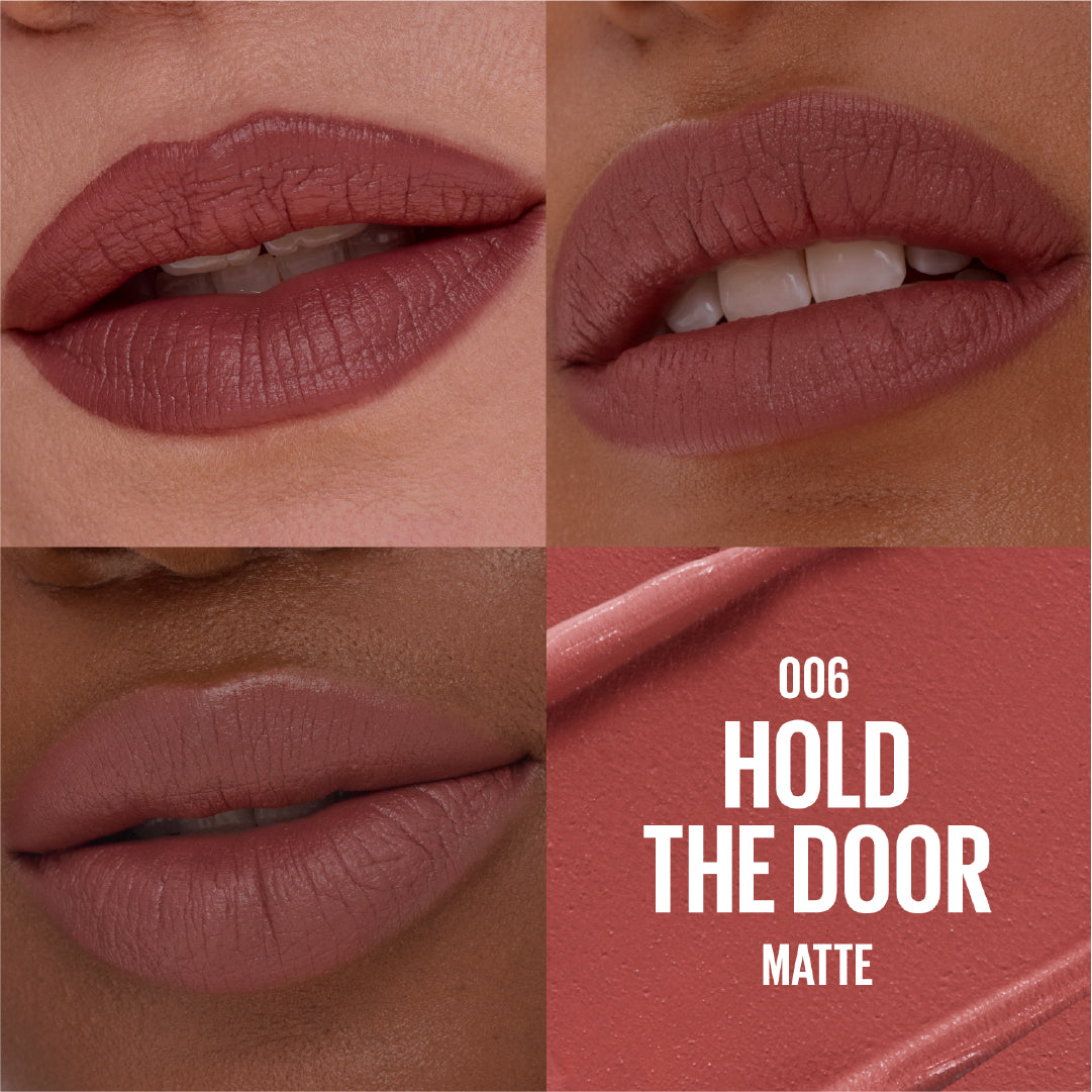 Maybelline Serum Lipstick, Hydrating Lip Makeup with 8HRs of Lip Plumping Moisture with Hyaluronic Acid + Oil Blend 06 Hold The Door