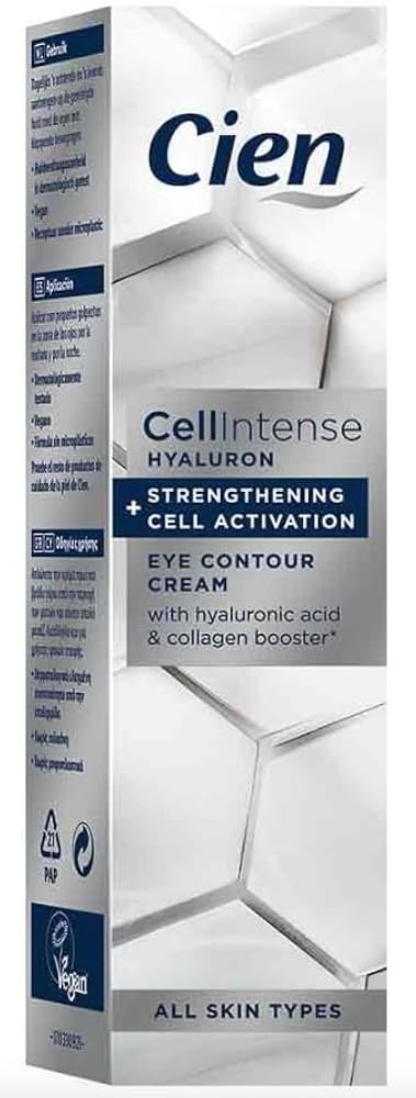 Cien - Cell Intense - Eye Contour 15 ml. with Hyaluronic Acid and Collagen. Cellular Activation. For all skin types.