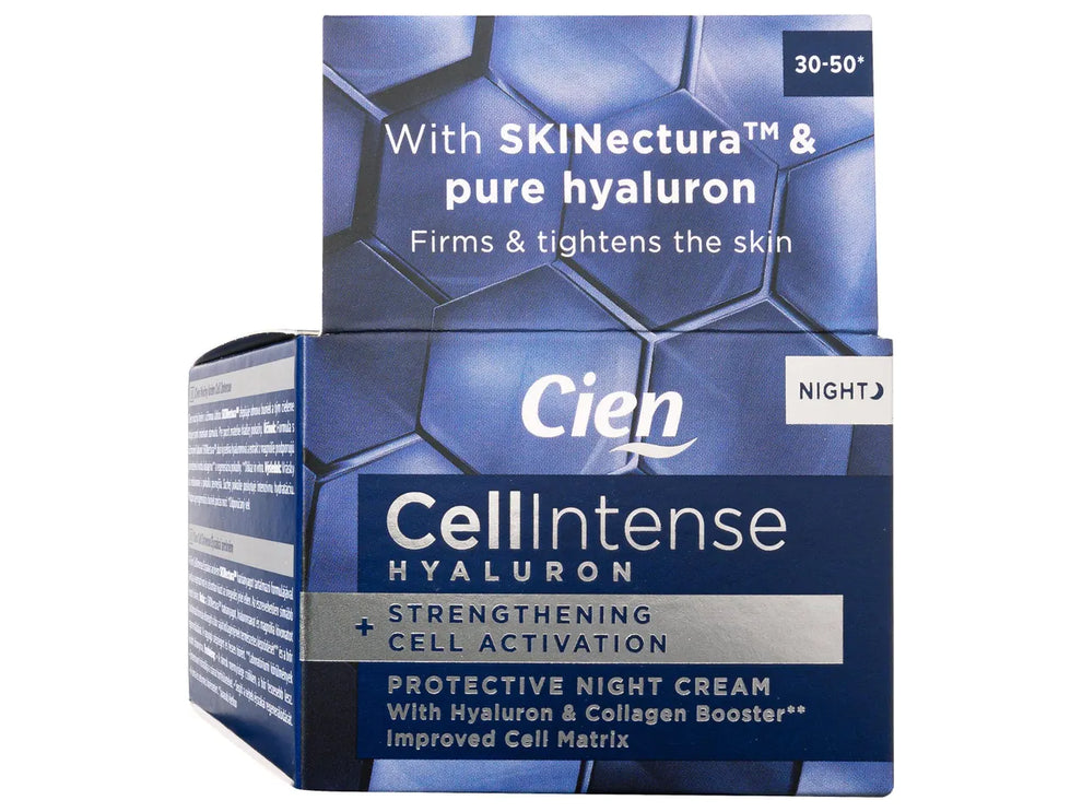 Cien Cell Intense Face Cream Night With Hyaluronic Acid 50 ml Cien 24H Time Control Moisturising Cream