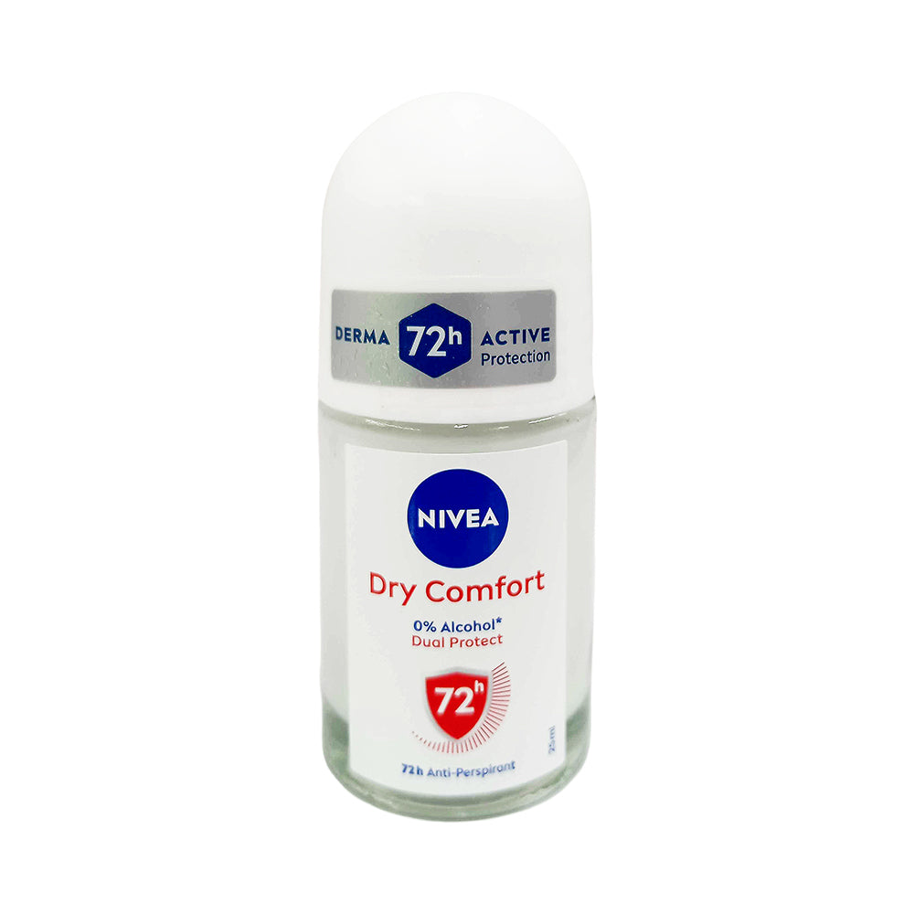 Nivea Dry Confort Anti Transpirant Extra Dry Roll On , 50 ml  , 72 Hours Active Protection , 0% Alcohol