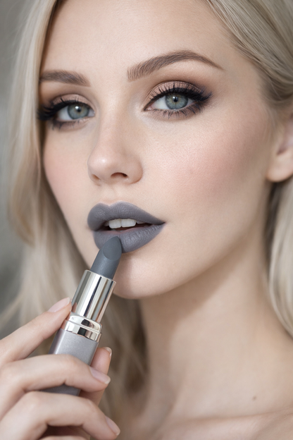 Shaka Matte Lipstick 106 London Smoke  لونه رمادي وظيفته تغير لون الحمرا